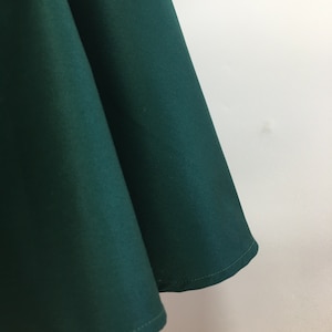 Robe trapèze en coton de haute qualité, robe de noël, robe de vacances, robe en coton vert chasseur image 5