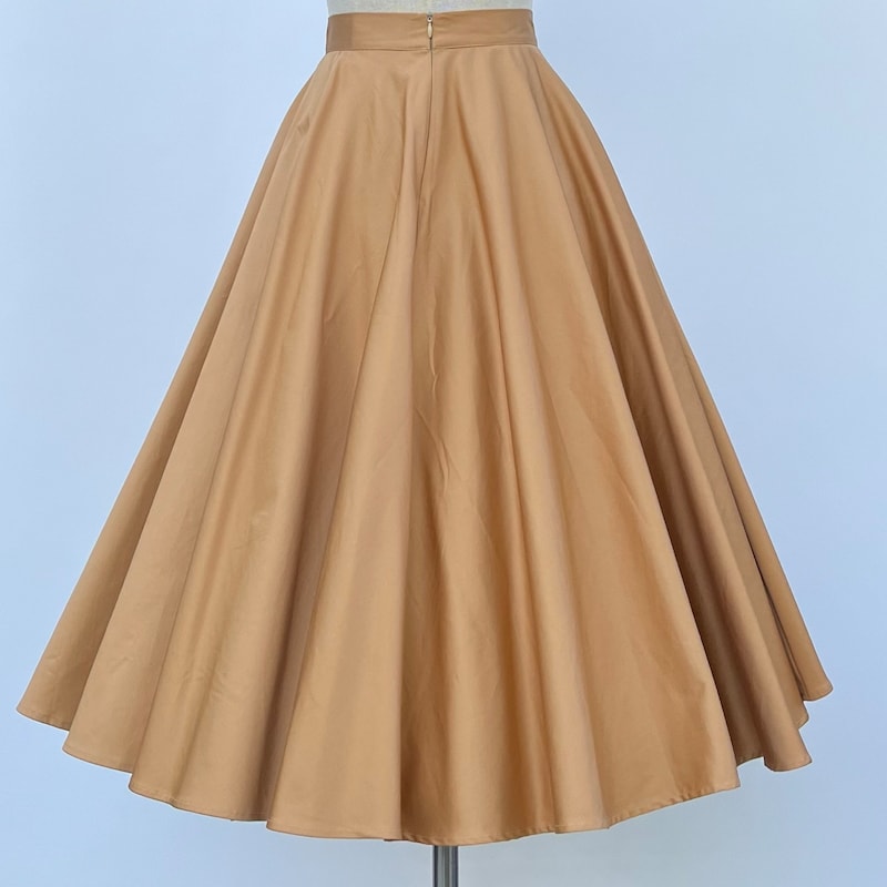Stripe Cotton Mini Circle Skirt