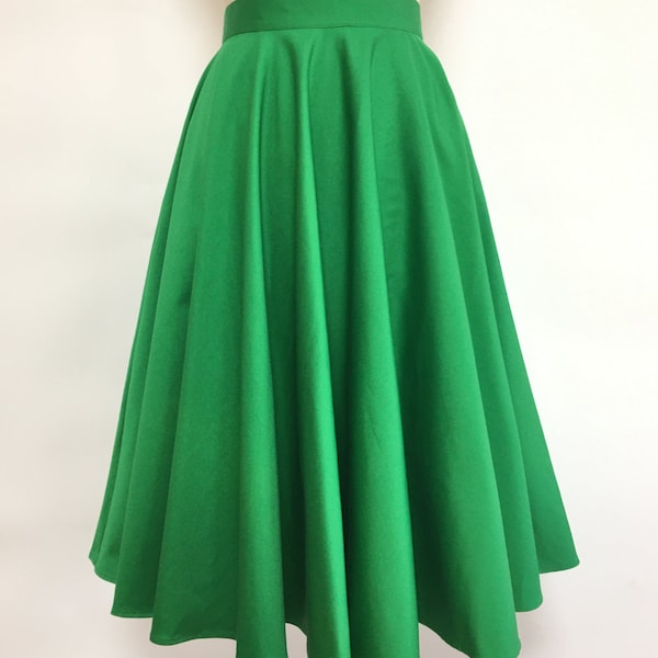 Stripe Cotton Circle Skirt main image 1