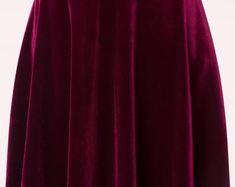 Velvet skirt in Scarlet Christmas Holiday Skirt