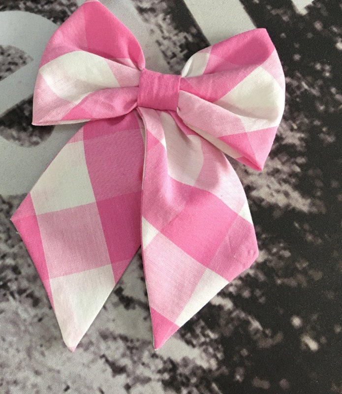 Pink and White Gingham Check Wired Ribbon 1.5 X 10 Yards 
