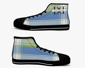 Dedah 405 Plaid High Top Canvas Sneakers