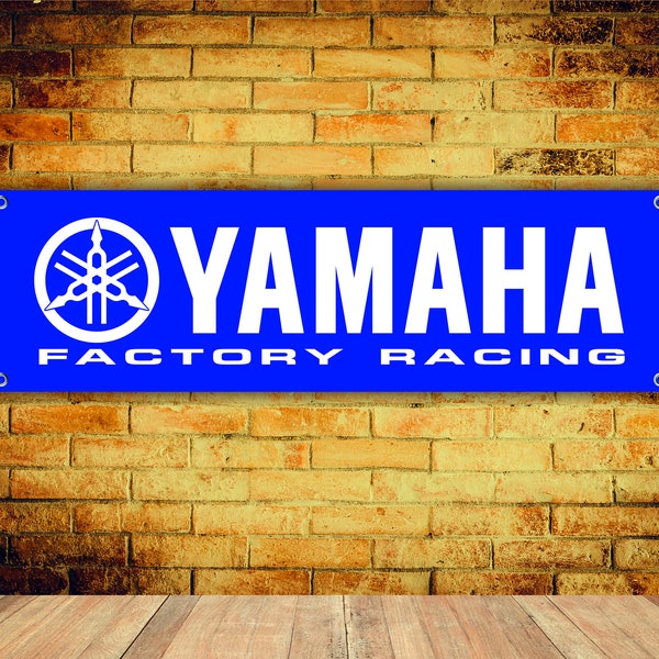 YAMAHA Racing Logo Banner Vinly, Garage Sing,Office or Showroom, Flag,Racing Poster,Auto Car Shop,Garage Decor,Motorsport