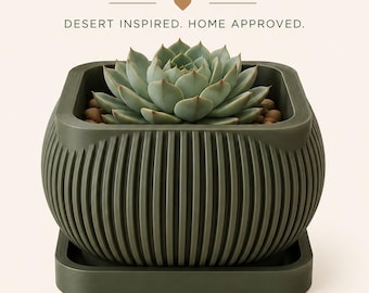 Modern 3D Printed Indoor Planter | Custom Color Combinations | Available in 3 Sizes