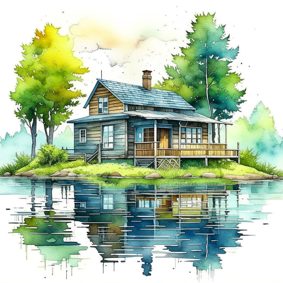 Image result for Cabin in the Woods Digital Art | Cabins Clipart | 15 High Quality Jpgs ...
