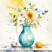 Flowers in Vase Digital Art | Flower Clipart | 15 High Quality Jpgs ...
