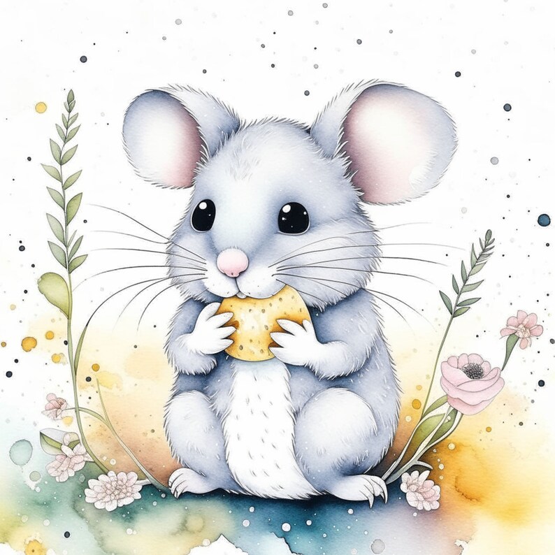 Cute Mouse Digital Art Mouse Clipart 15 High Quality Jpgs Digital