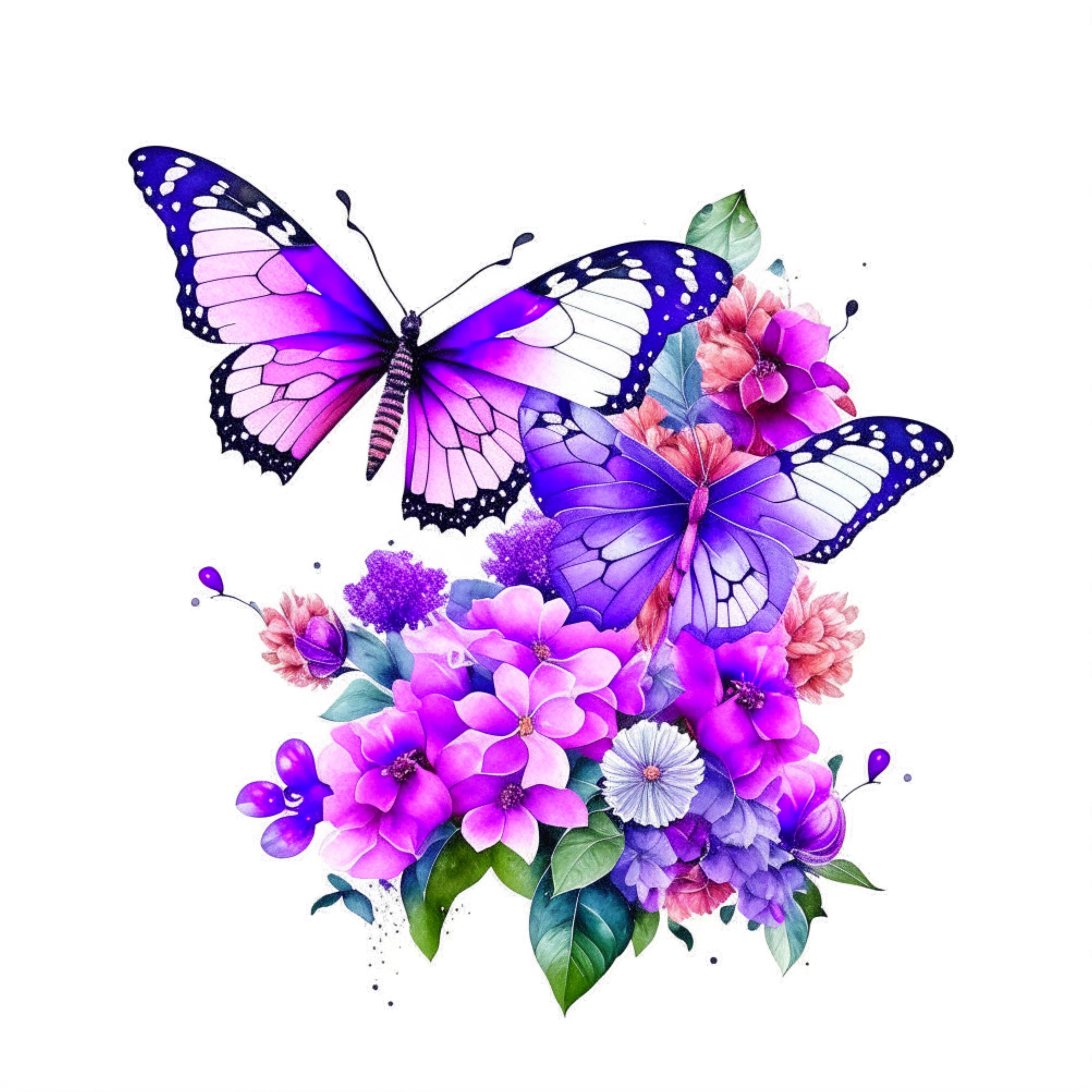 Butterfly Bush Digital Art Clipart 10 High Quality Jpgs Digital