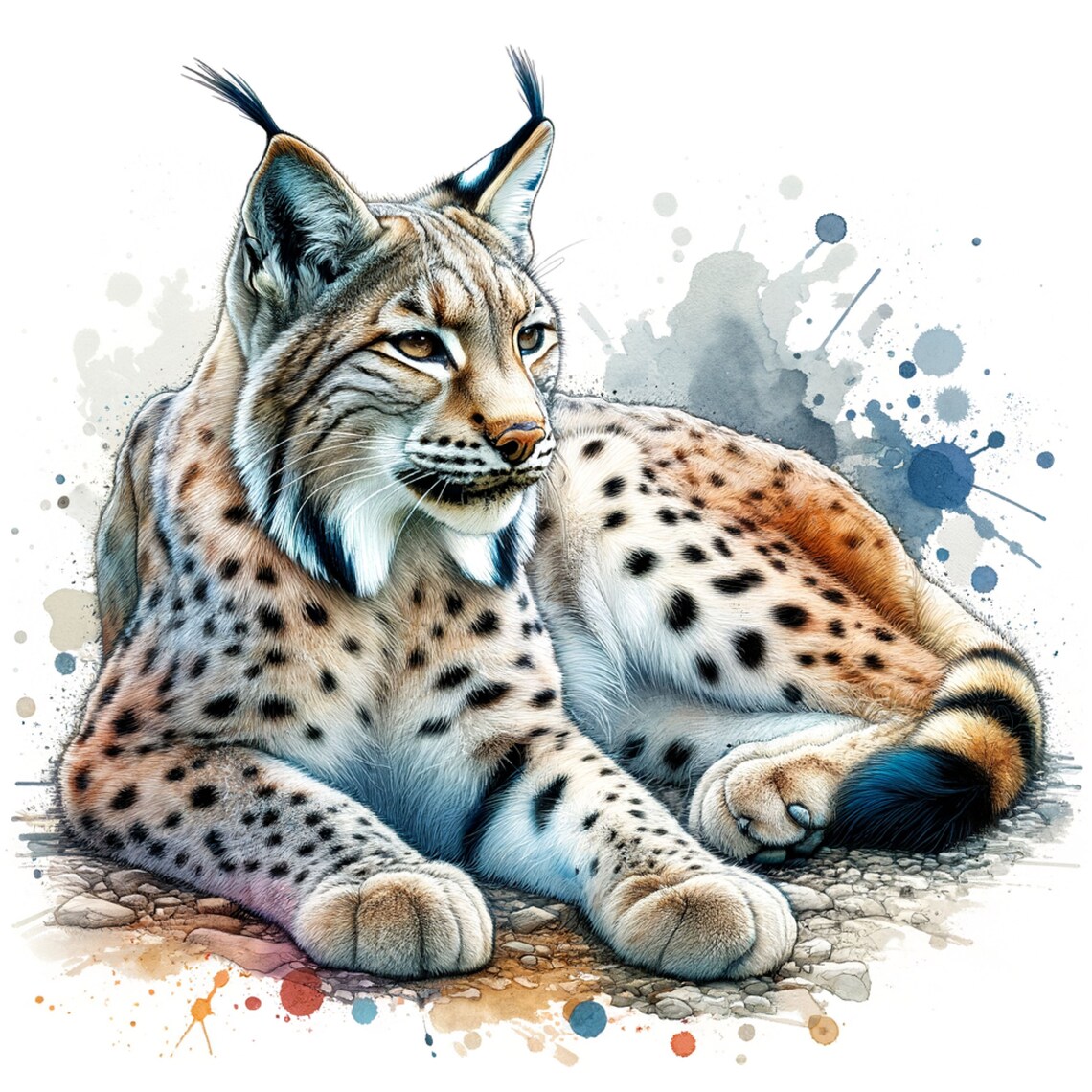 Endangered Species Animals Iberian Lynx Digital Art Iberian Lynx