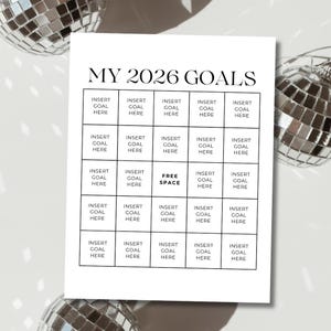 2026 Bingo Card Goal Maker Template