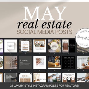 May Social Media Posts NO Captions | Real Estate Agent Social Media May | Spring Real Estate Posts