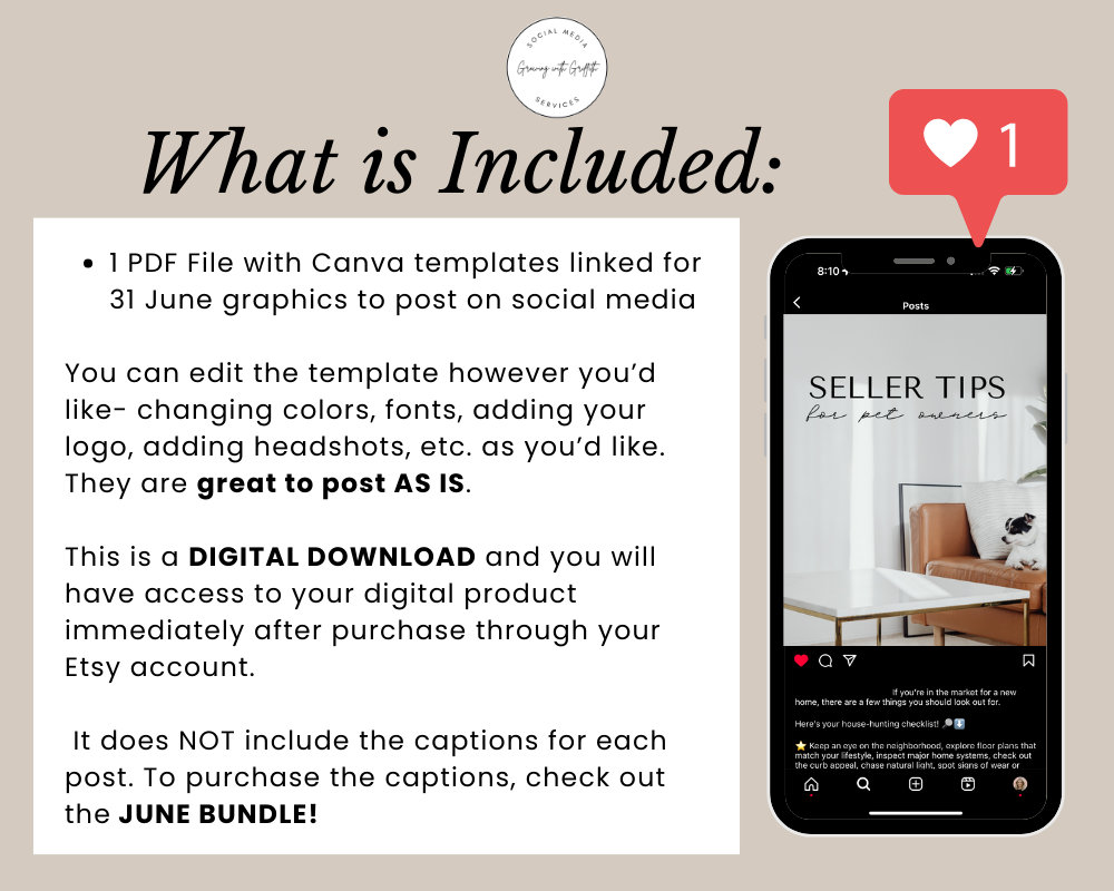 June Social Media Posts NO Captions | Real Estate Agent Social Media ...