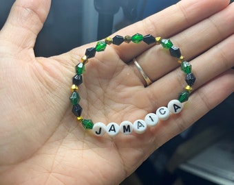 handmade jamaica beaded bracelet