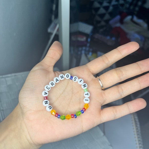 handmade bad bunny beaded bracelet