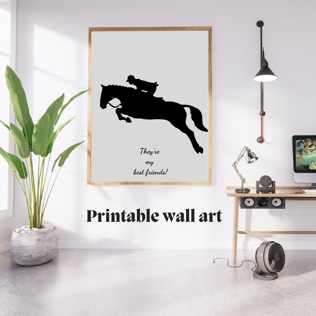 Cowboy Art They're My Best Friends Cowboy Print Wall Art Trendy Wall ...