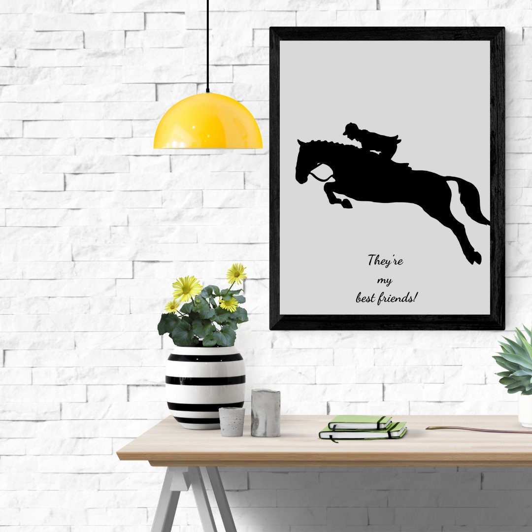 Cowboy Art They're My Best Friends Cowboy Print Wall Art Trendy Wall ...