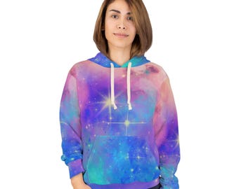 Galaxy Hoodie, Colorful Galactic Hoodie, Celestial Hoodie