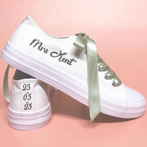 Sapatos de lona personalizados para noivas | Tênis de casamento personalizados