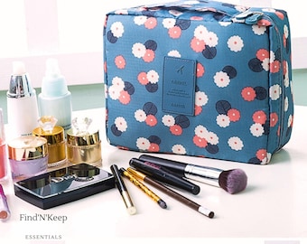 Quality Versatile Cosmetic Bag for Travel, Waterproof Toiletries Organiser, Multifunctional Bag, Makeup Storage, Detachable Middle