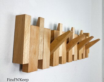 Solid Wooden Handmade Coat Rack, Mounted Piano Rack, Wooden Doorway Rack, Wall hook Rack, Homewarming Gift, Home Decor Gift