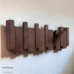 Wooden Homemade Coat Rack, Solid Wood Wall Mounted Piano Coat Rack, Doorway Rack, Housewarming Gift, Gift, Gift for Mother image 6