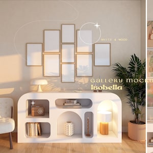 Multiple Frames Mockup für Wand Kunst, Poster Template Gallerie, DIN A (PSD & JPG)