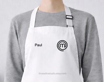 料理人、パン職人への贈り物に最適な、オーストラリアのマスターシェフをイメージしたパーソナライズドエプロン。ポリエステル100％｜カナダ製