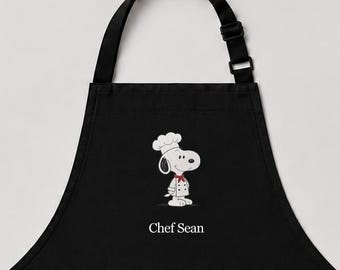 Snoopy Chef Apron Embroidered Gift | Embroidered in Canada