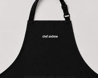 Minimalist Custom Chef Apron Gift | 100% Cotton Embroidered in Canada