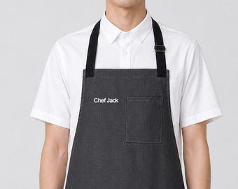Charcoal Apron Made in Toronto, Canada | Custom Embroidery Available