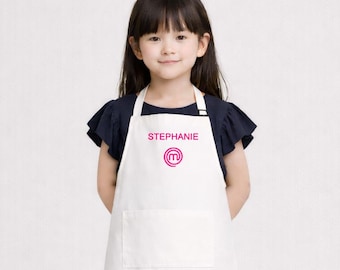 Personalized Kids Chef Apron | Master Chef Kids Apron | Custom Name Apron | Kids Cooking Apron | Baking Gift for Kids | Children Chef Apron