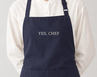 Yes, Chef Apron Gift | 100% Polyester Apron Embroidered in Canada