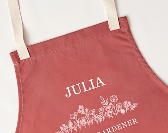 Custom Embroidered Apron for Gardeners | Handcrafted & Embroidered in Canada | Made in Toronto Gift