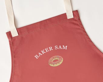 Custom Embroidered Apron for Home Bakers and Home Cooks | Handcrafted & Embroidered in Canada | Made in Toronto Gift