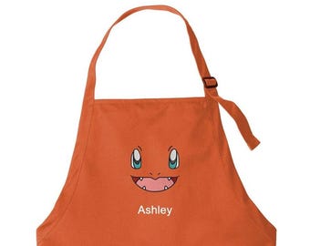 Personalized Pokemon Apron | Cut and Sewn in Toronto | Pikachu, Charmander, Squirtle | Cute Gift for Him and Her