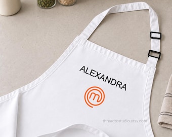 Custom Master Chef Apron | 100% Polyester, White