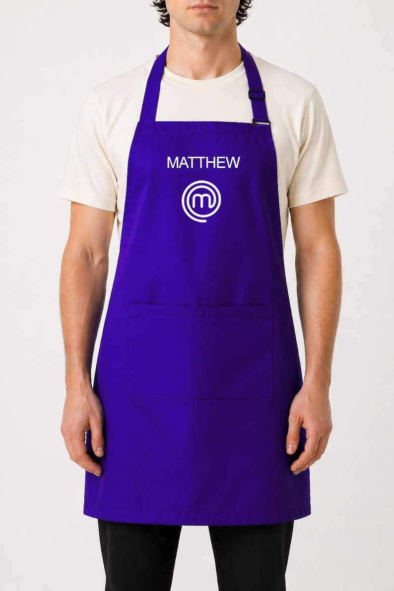 Custom Master Chef Apron With White Text | Lightweight Polyester in ...