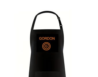 Personalized MasterChef Aprons | 100% Polyester Black Bib Apron |  Gift Ideas for Cooks, Husband and Wife