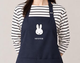 Cute Miffy Embroidered Apron Polyester | Embroidered in Canada