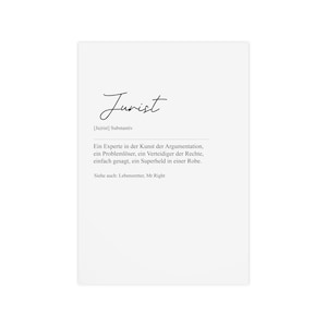 Jurist Definition | Poster | Persönliches Geschenk | Juristen | Jurastudenten | Motivation | Office | Home | Dekoration