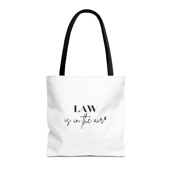 Law Is In The Air Tote Bag Gift for Lawyers Law Students Minimalist Bag Study Tote Law School Essentials Etsy