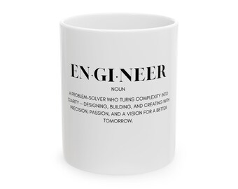 Mok met de definitie van een ingenieur | Cadeau voor ingenieursstudenten | Motivatie en studie | Cadeau voor een ingenieursdiploma | Cadeau voor een ingenieur