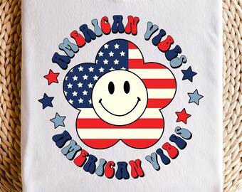 American Vibe, 4th of July PNG, Retro 4th of July Png, Fourth Of July Png, America Png, America Shirt, Independence Day, Png Digital