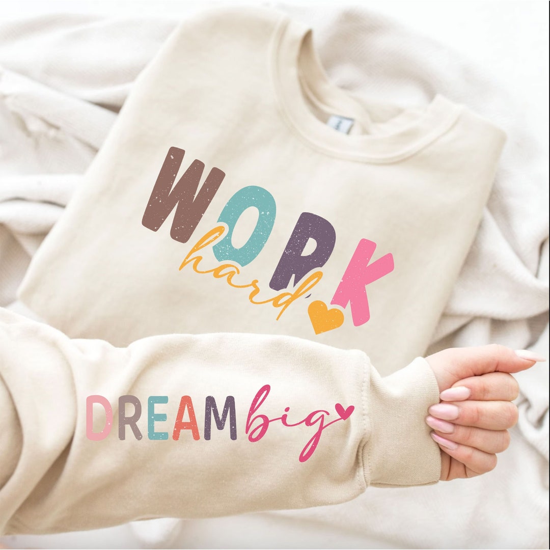 Work Hard and Dream Big SVG PNG, Boho Self Care Png, Motivational Png ...