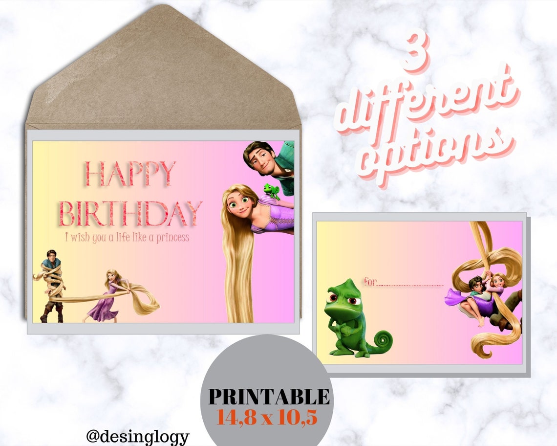 Disney Birthday Card Birthday Card Birthday Printable Card Digital ...