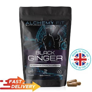 Thai Black Ginger Extract 500mg | High Potency 10: 1 Extract 5000mg Equivalent |  Kaempferia Parviflora + Piperine Uptake Blend