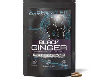 Thai Black Ginger 5000mg | Energy, Drive & Performance | Kaempferia Parviflora | Vegan