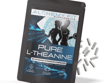 L-Theanine 600mg | Focus Without the Crash | Nootropic + Stress Relief | Vegan Capsules