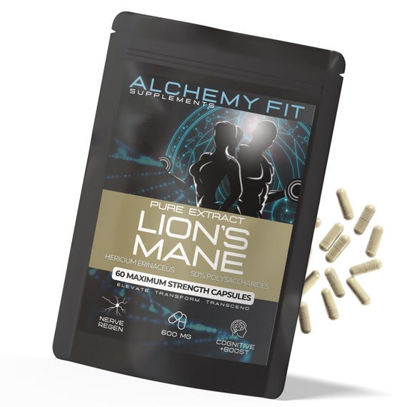 Lion's Mane 600mg | 20:1 Extract | Cognitive Focus & Brain Health | Vegan HPMC Capsules