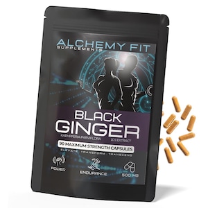 Thai Black Ginger Extract Capsules: 6000mg Equivalent, Vegan Capsules